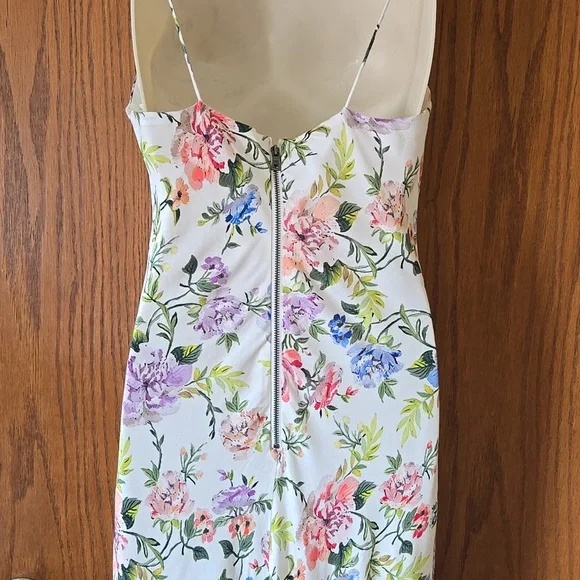 Alice + Olivia Harmony Slit Midi Wedding Guest Special Event Dress - Picture 5 of 6